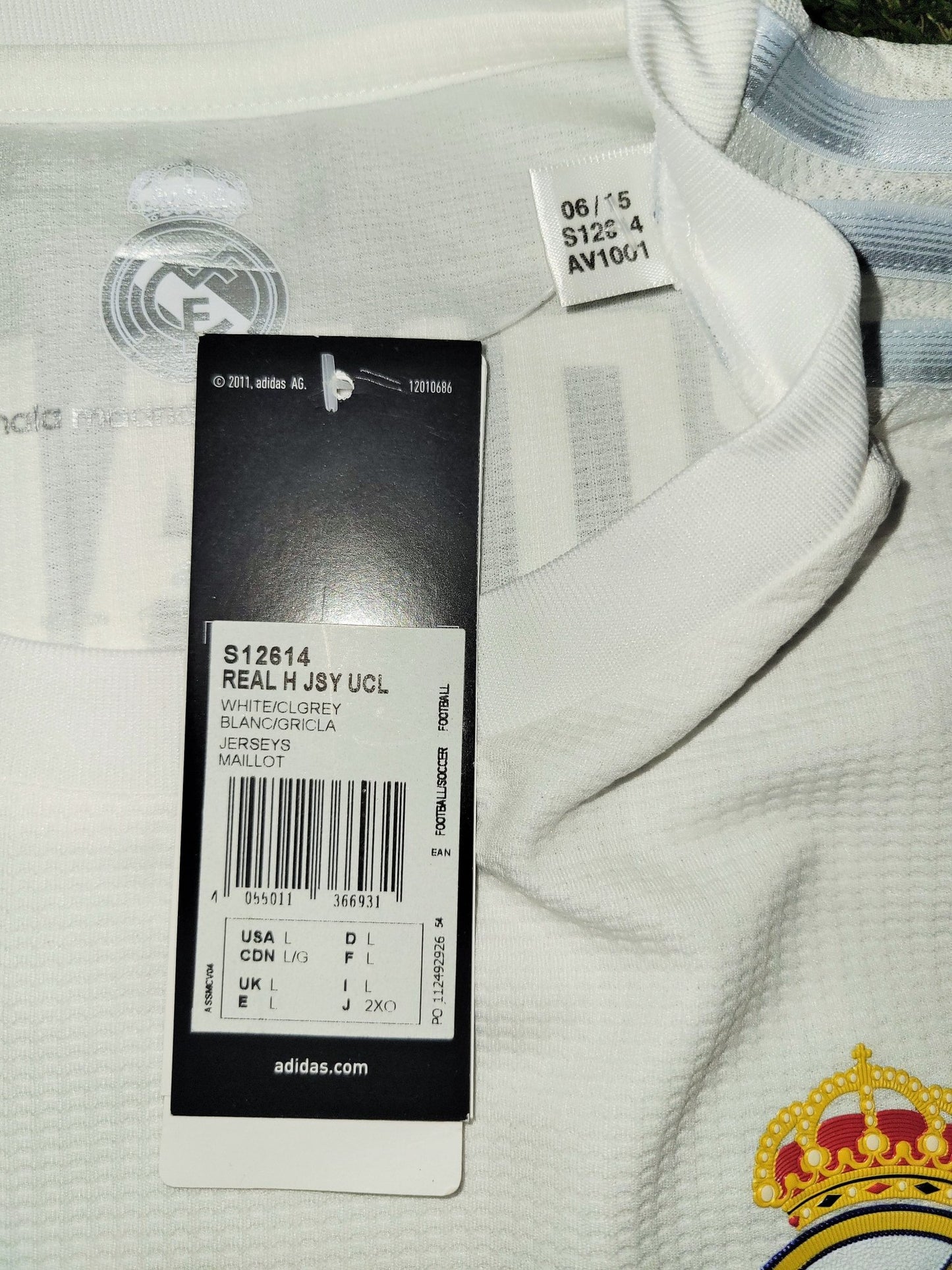 Cristiano Ronaldo Real Madrid 2015 2016 UEFA FINAL Home Jersey Camiseta Shirt Maglia BNWT L SKU# S12614 Adidas