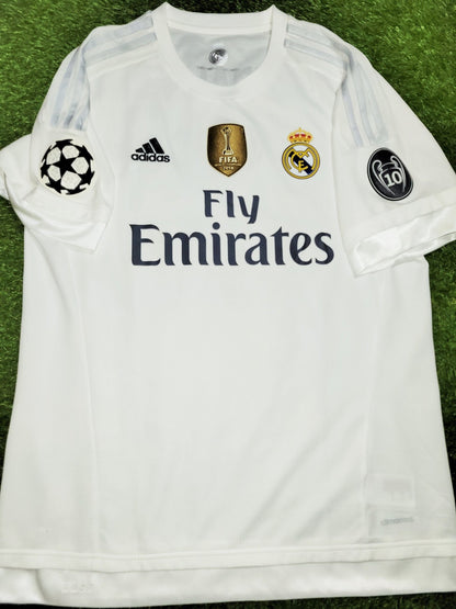 Cristiano Ronaldo Real Madrid 2015 2016 UEFA Home Jersey Camiseta Shirt L SKU# AK2496 foreversoccerjerseys