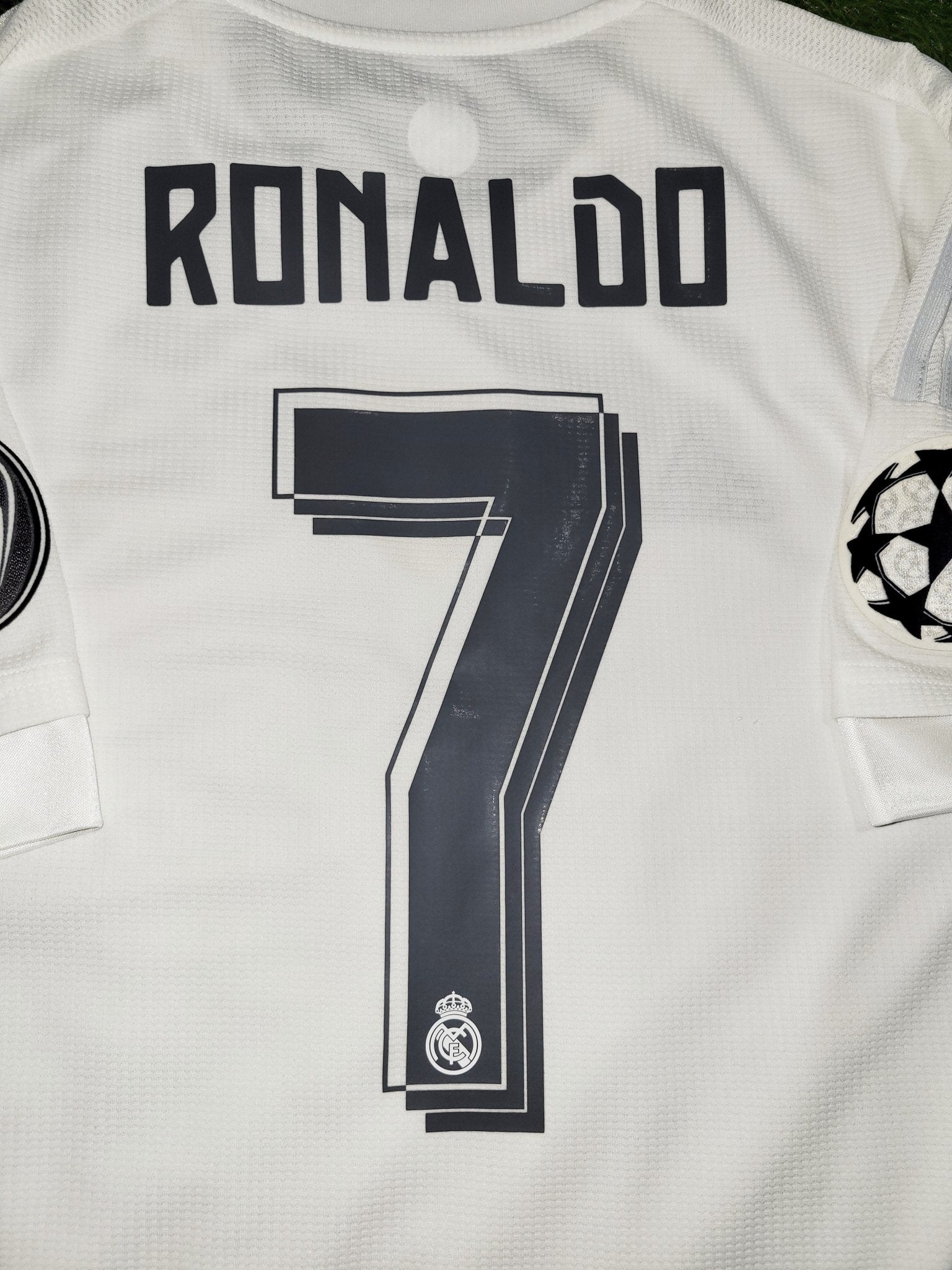 Cristiano Ronaldo Real Madrid 2015 2016 UEFA Home Jersey Camiseta Shirt L SKU# AK2496 foreversoccerjerseys