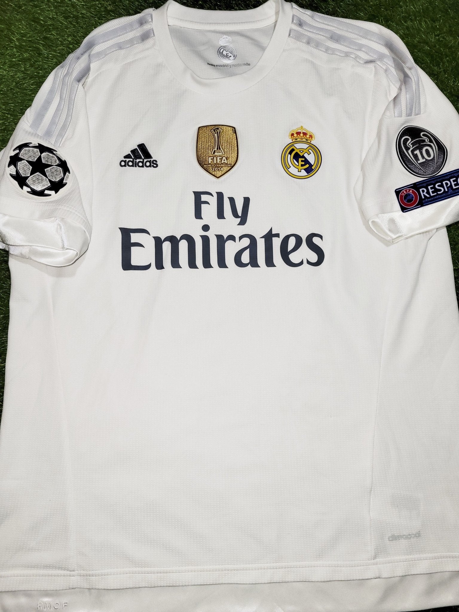 Cristiano Ronaldo Real Madrid 2015 2016 UEFA Home Soccer Jersey Shirt XL SKU# AK2496 Adidas
