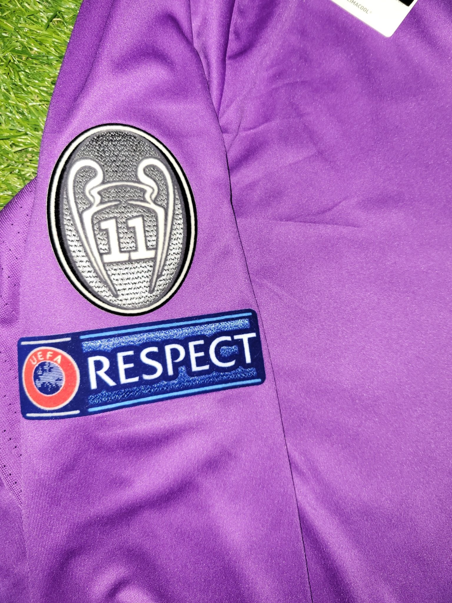 Cristiano Ronaldo Real Madrid 2016 2017 UEFA FINAL Purple Away Soccer Long Sleeve Jersey Shirt BNWT XL SKU# AI5159 Adidas