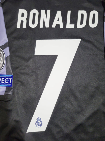 Cristiano Ronaldo Real Madrid 2016 2017 UEFA Third Soccer Jersey Shirt L SKU# AI5139 Adidas
