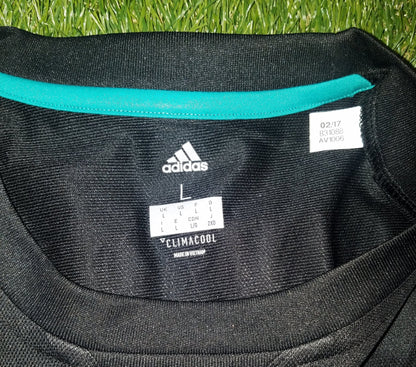 Cristiano Ronaldo Real Madrid 2017 2018 Black Long Sleeve Jersey Shirt Maglia L B31088 foreversoccerjerseys