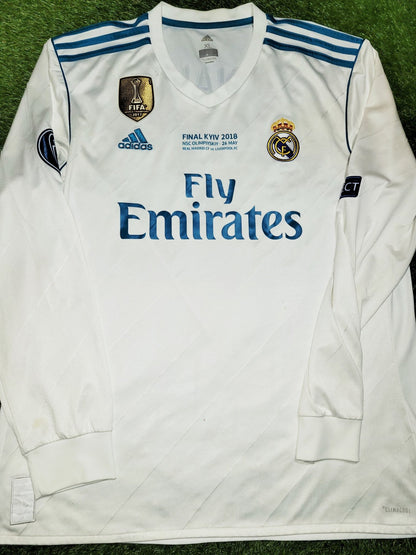 Cristiano Ronaldo Real Madrid 2017 2018 LAST GAME UEFA FINAL Long Sleeve Soccer Jersey Shirt XL SKU# B31106 Adidas