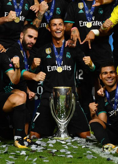 Cristiano Ronaldo Real Madrid 2017 2018 UEFA SUPER CUP FINAL Long Sleeve Away Jersey Shirt M SKU# B31088 Adidas