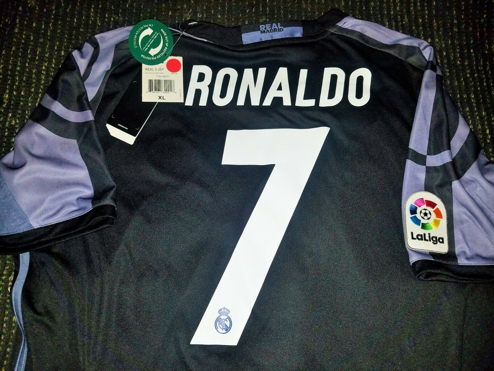 Cristiano Ronaldo Real Madrid Black Jersey 2016 2017 Shirt Camiseta BNWT XL - foreversoccerjerseys