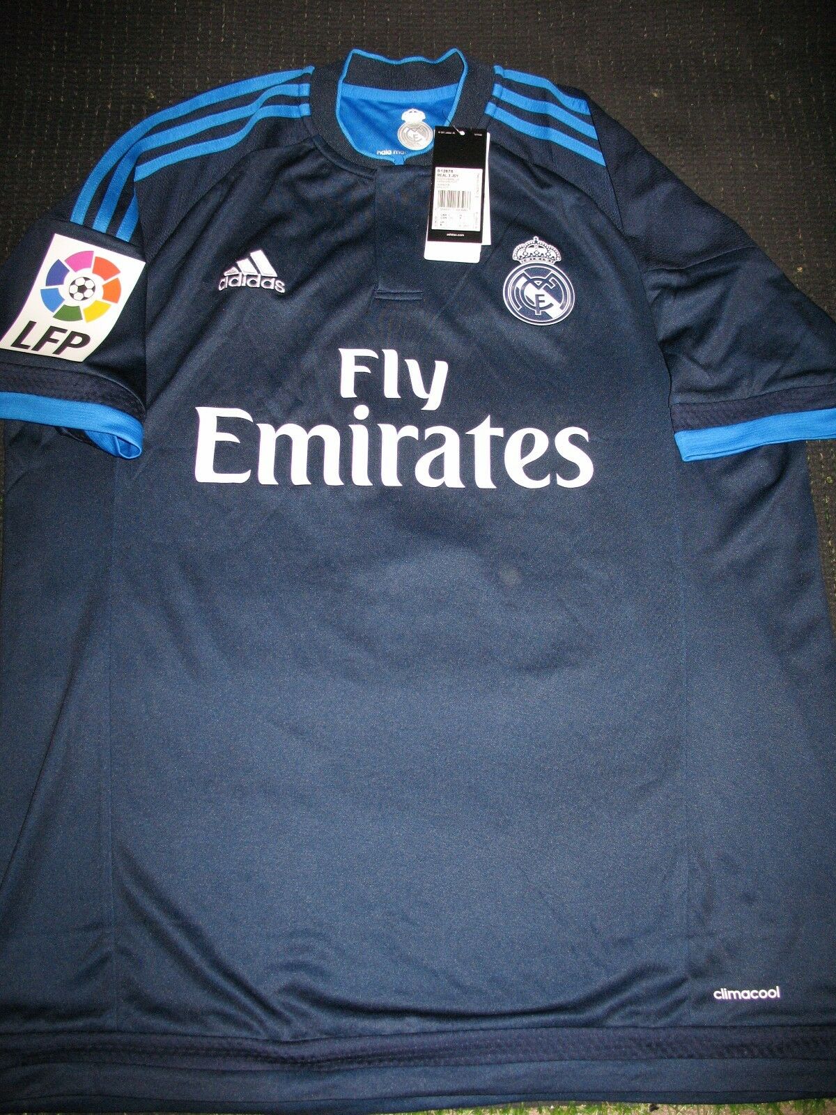 Cristiano Ronaldo Real Madrid Navy 2015 2016 Jersey Camiseta Shirt Size L BNWT!! - foreversoccerjerseys