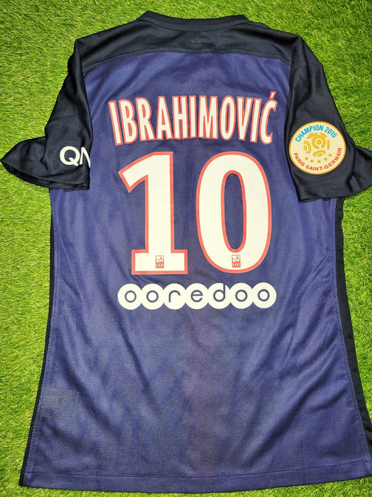 Ibrahimovic PSG Paris Saint Germain 2015 2016 PLAYER ISSUE Soccer Jersey M SKU# 658904-411 Nike