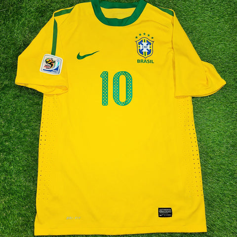 Kaka Brazil WORLD CUP 2010 PLAYER ISSUE Jersey Shirt Camiseta M SKU# 369276-703 foreversoccerjerseys