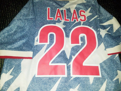 Lalas USA 1994 WC Jersey US Blue Denim Shirt Trikot Maglia XL - foreversoccerjerseys