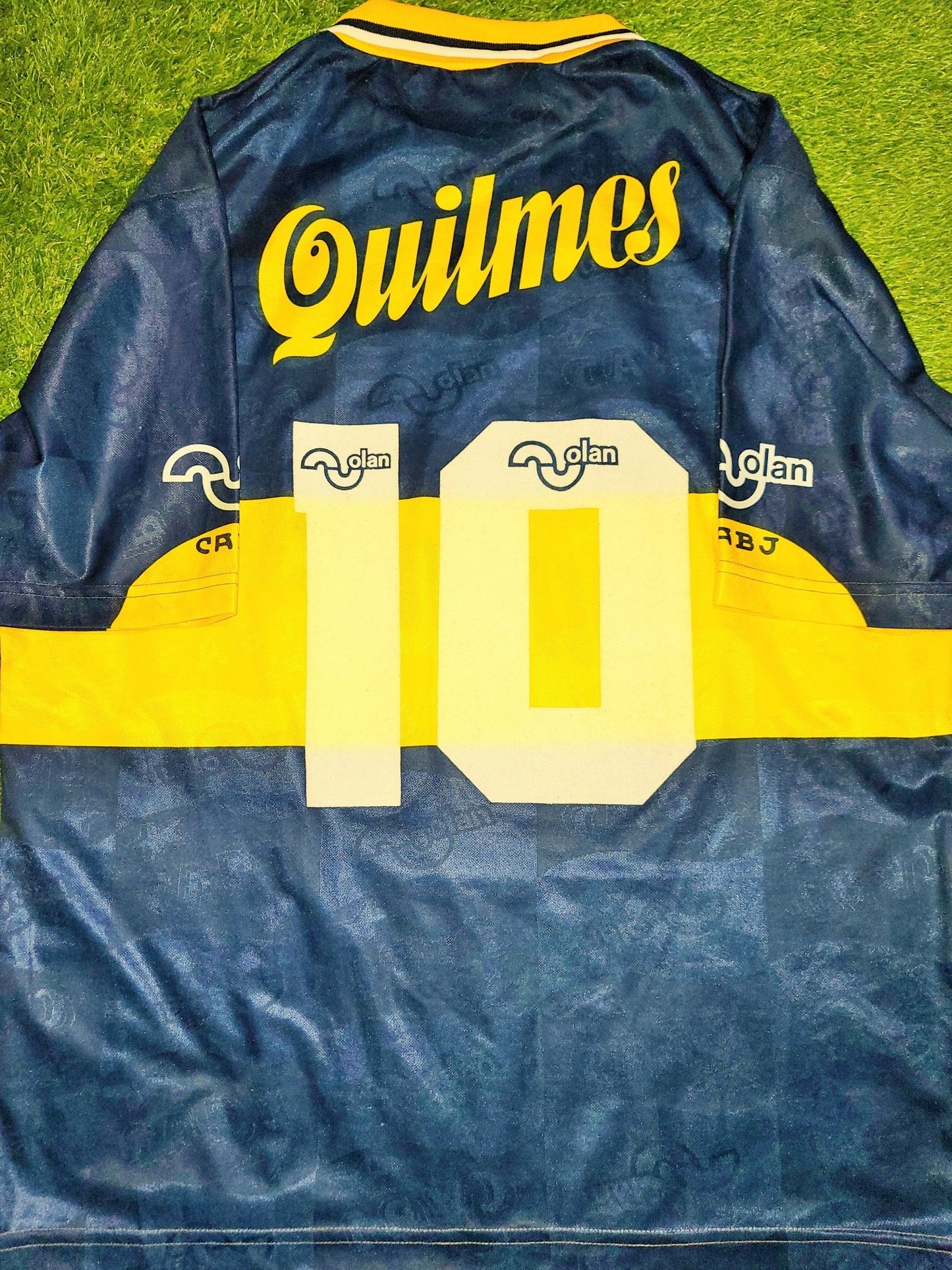 Maradona Boca Juniors 1995 1996 Olan Home Jersey Shirt Camiseta Maglia L foreversoccerjerseys