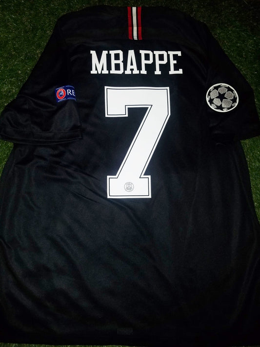 Mbappe Psg Paris Saint Germain JORDAN 2018 2019 Black Jersey SKU# 919010-012 XL foreversoccerjerseys