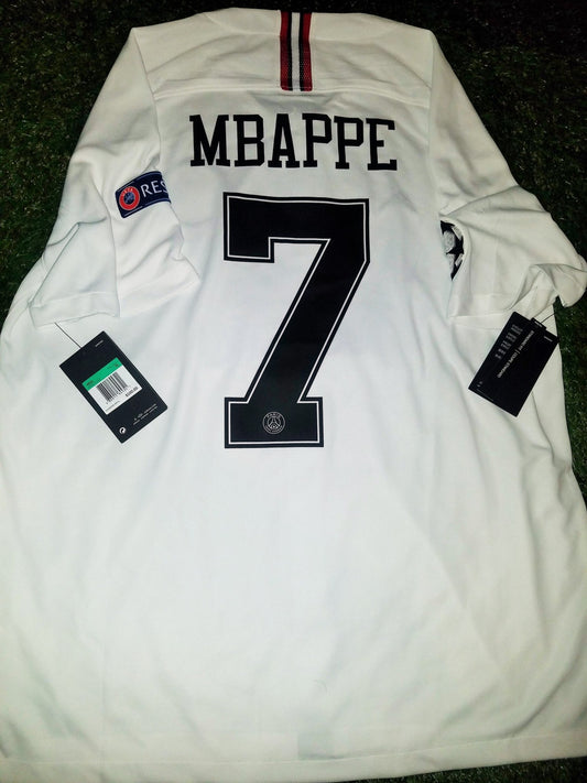 Mbappe Psg Paris Saint Germain JORDAN 2018 2019 White Jersey SKU# 919010-102 XL BNWT foreversoccerjerseys