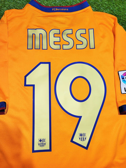 Messi Barcelona 2006 2007 Orange Away Soccer Jersey Shirt Camiseta M SKU# 146982-819 Nike