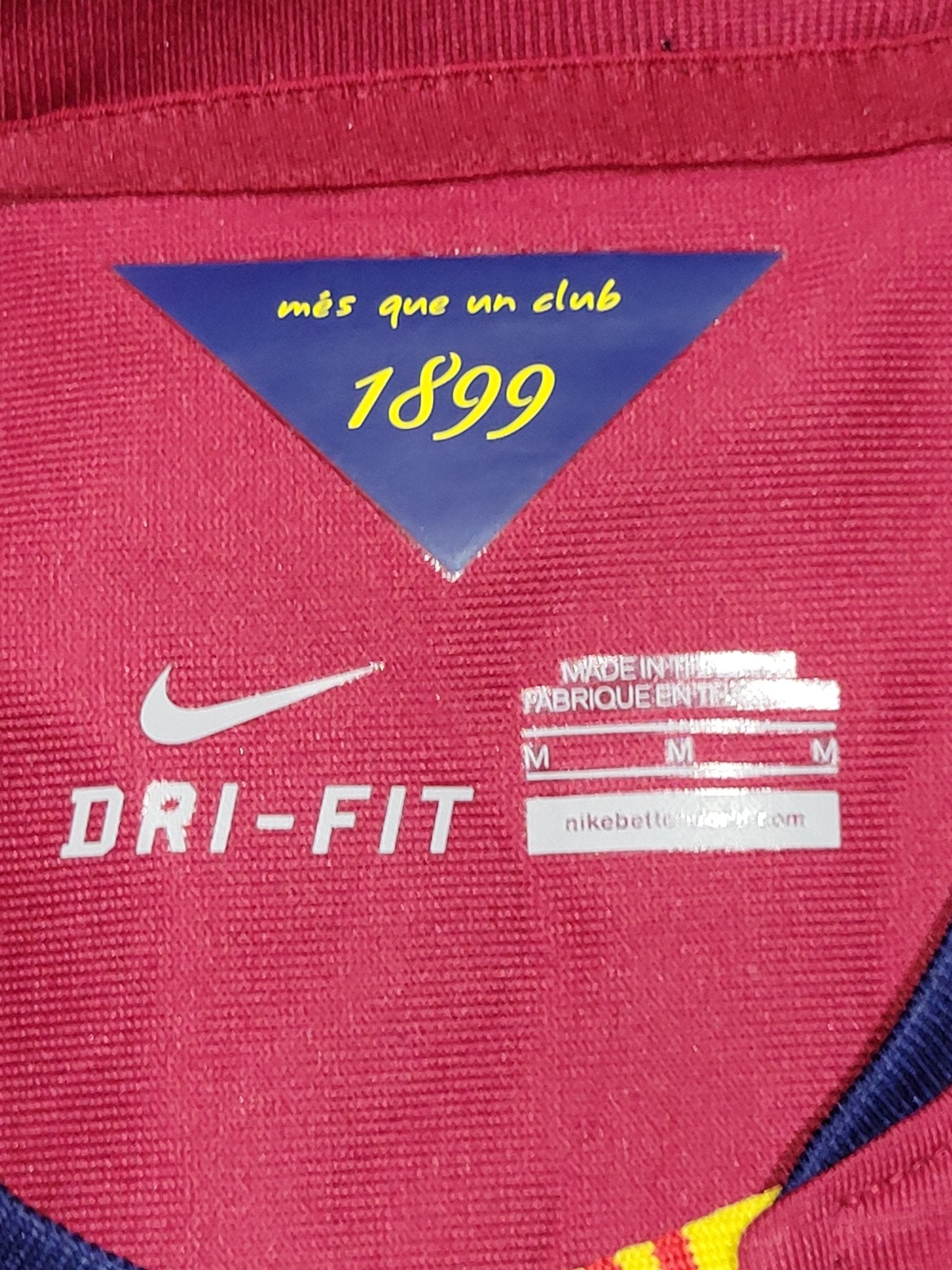 Messi Barcelona 2014 2015 COPA DEL REY FINAL TREBLE SEASON Soccer Home Jersey Shirt M SKU# 610594-422 Nike