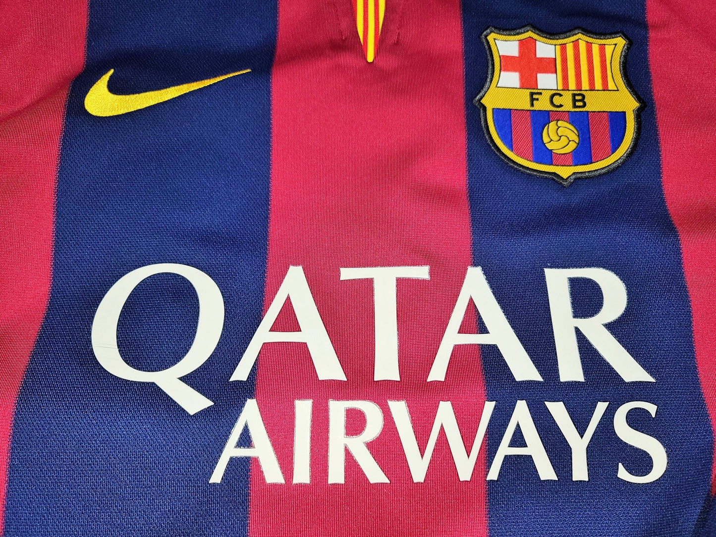 Messi Barcelona 2014 2015 TREBLE SEASON Jersey Shirt Camiseta L SKU# 618737-422 foreversoccerjerseys