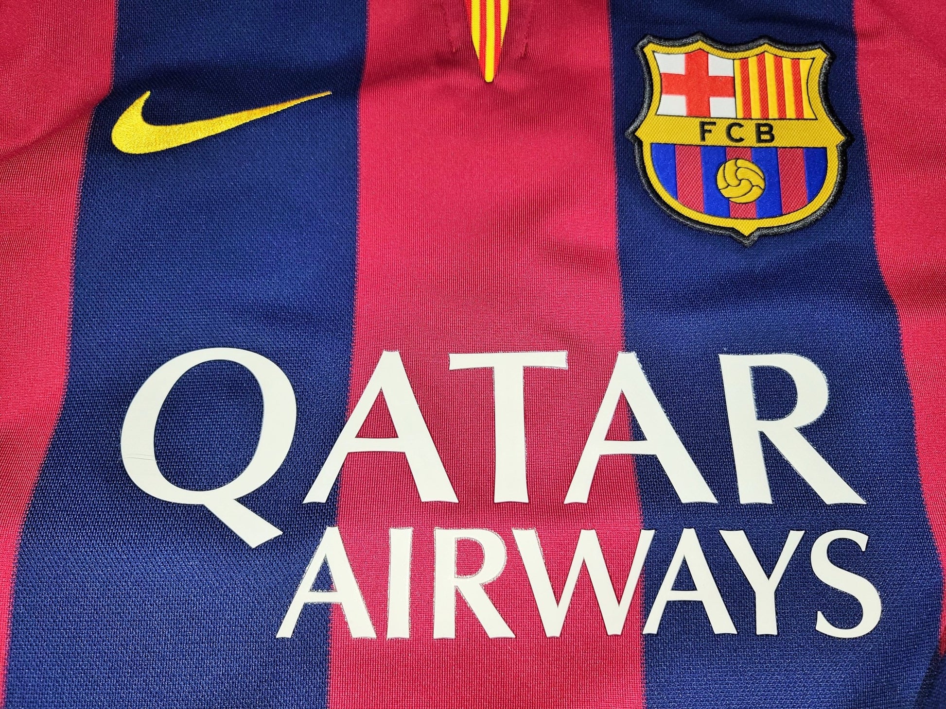 Messi Barcelona 2014 2015 TREBLE SEASON Jersey Shirt Camiseta L SKU# 618737-422 foreversoccerjerseys