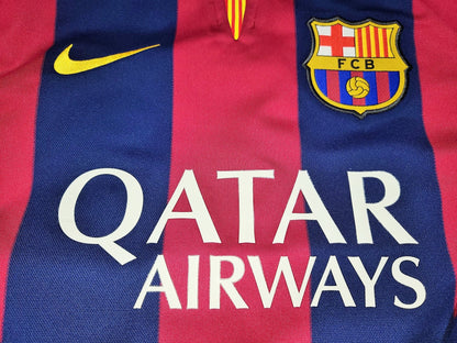 Messi Barcelona 2014 2015 TREBLE SEASON Jersey Shirt Camiseta L SKU# 618737-422 foreversoccerjerseys