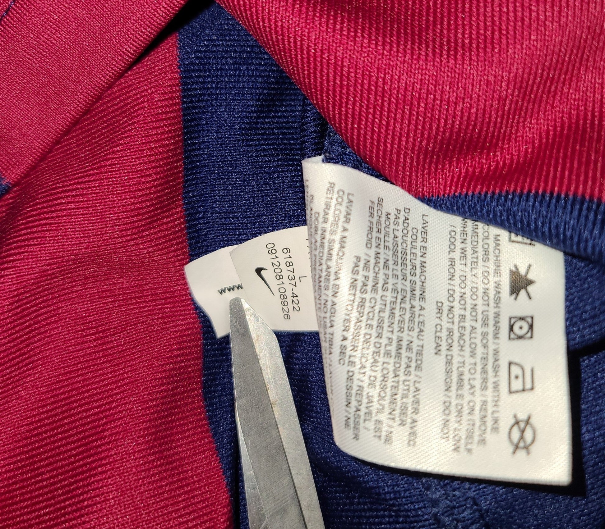 Messi Barcelona 2014 2015 TREBLE SEASON Jersey Shirt Camiseta L SKU# 618737-422 foreversoccerjerseys