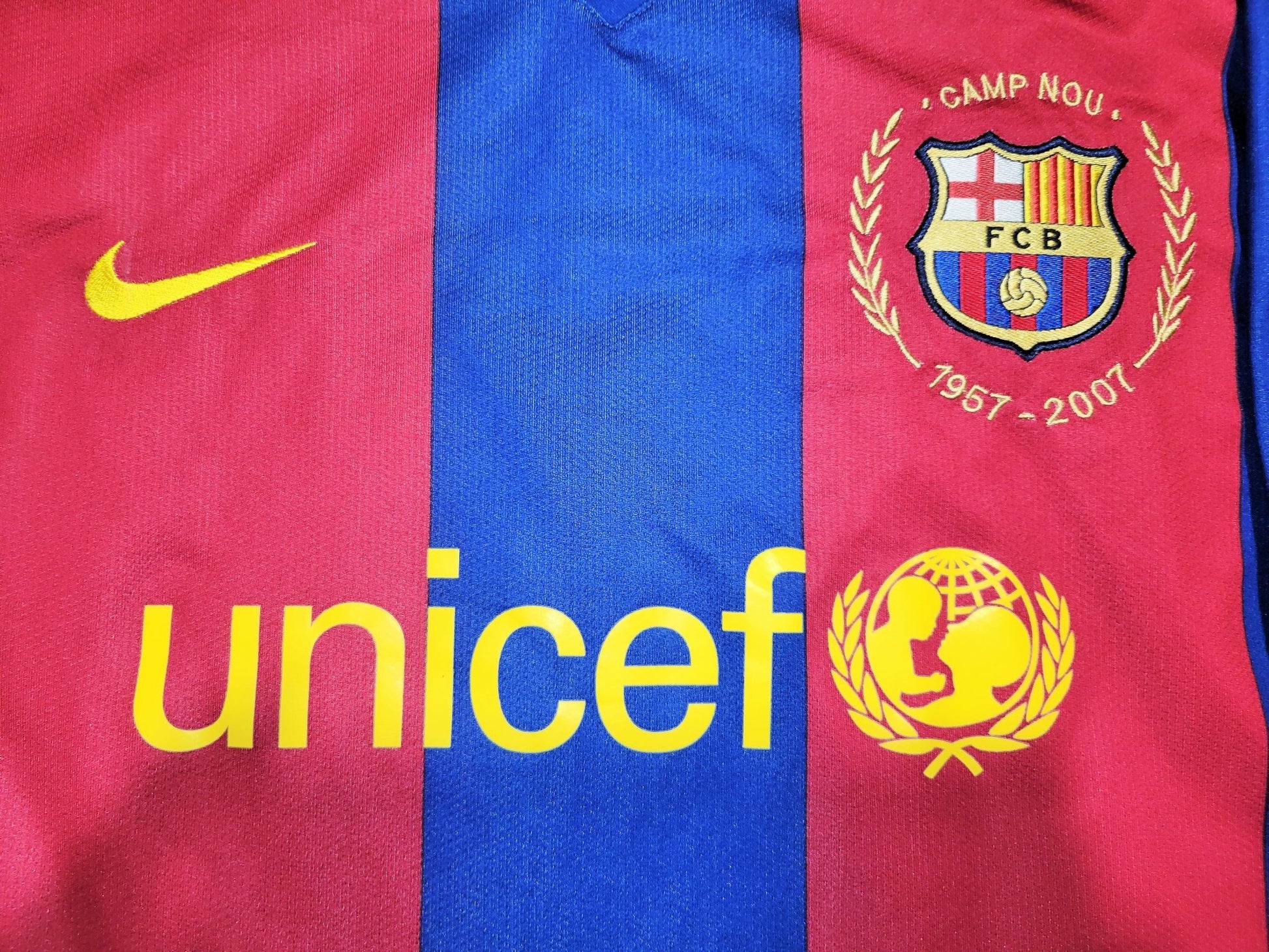 Messi Barcelona Anniversary Jersey 2007 2008 Shirt Camiseta Maglia XL SKU# 237741-655 Nike