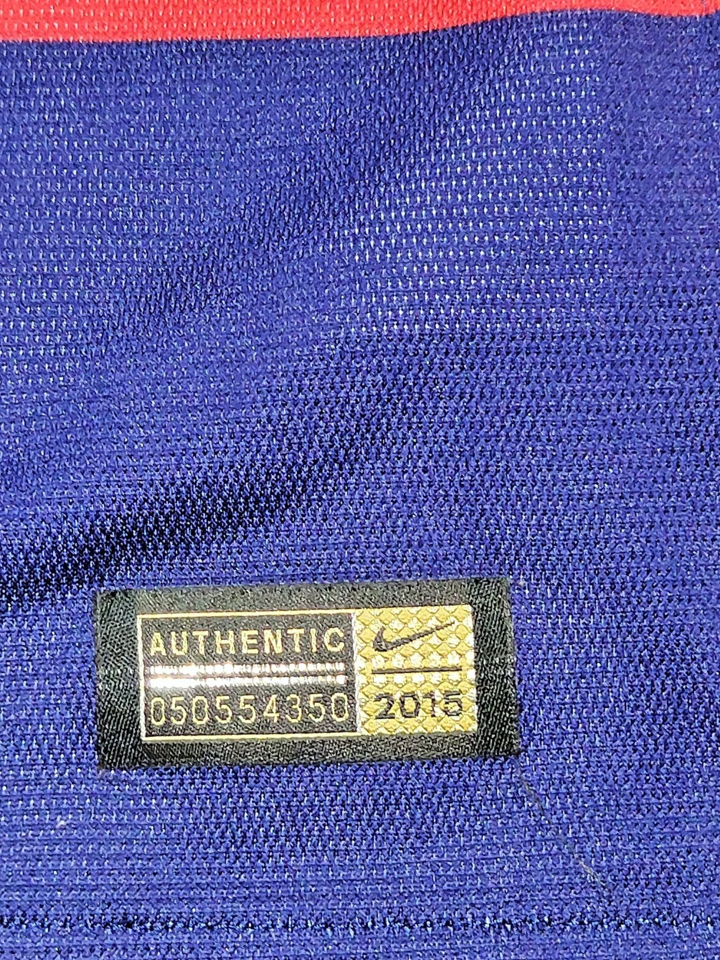 Messi Barcelona Player Issue COPA DEL REY FINAL 2015 2016 Soccer Home Jersey Shirt L SKU# 658790-422 Nike