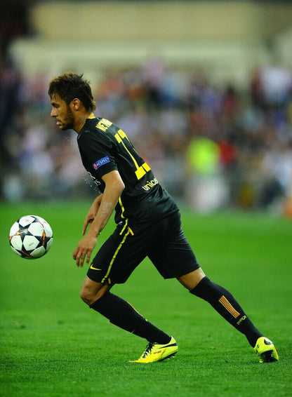 Neymar Barcelona 2013 2014 DEBUT SEASON Black Jersey Shirt Camiseta S - foreversoccerjerseys