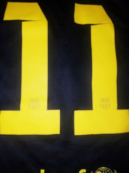 Neymar Barcelona 2013 2014 DEBUT SEASON Black Jersey Shirt Camiseta S - foreversoccerjerseys