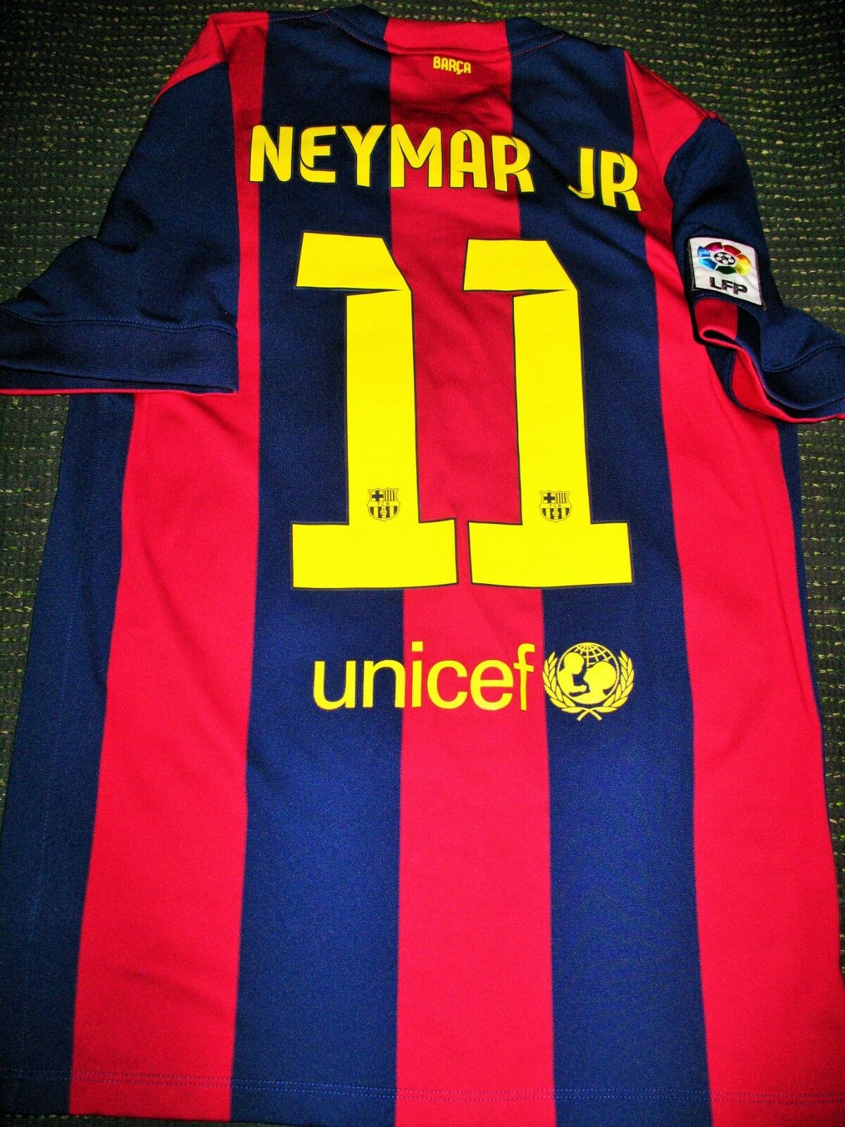 Neymar Barcelona 2014 2015 TREBLE SEASON Jersey Shirt Camiseta M - foreversoccerjerseys