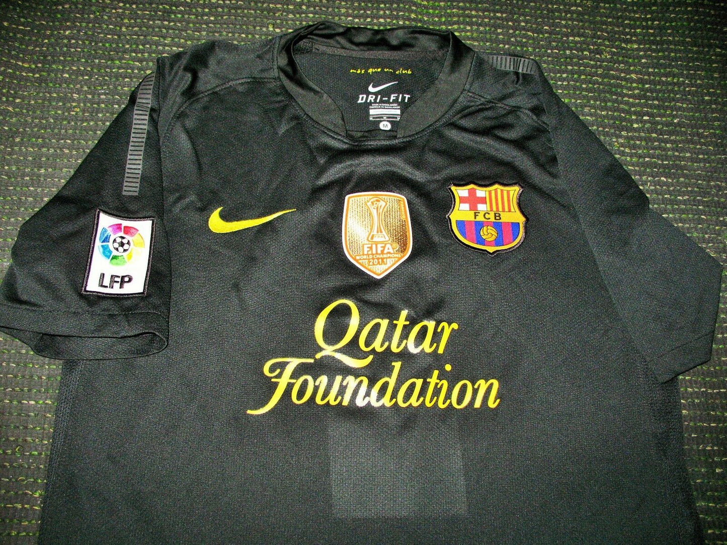 Pique Barcelona 2011 2012 Black Jersey Shirt Camiseta Trikot - foreversoccerjerseys