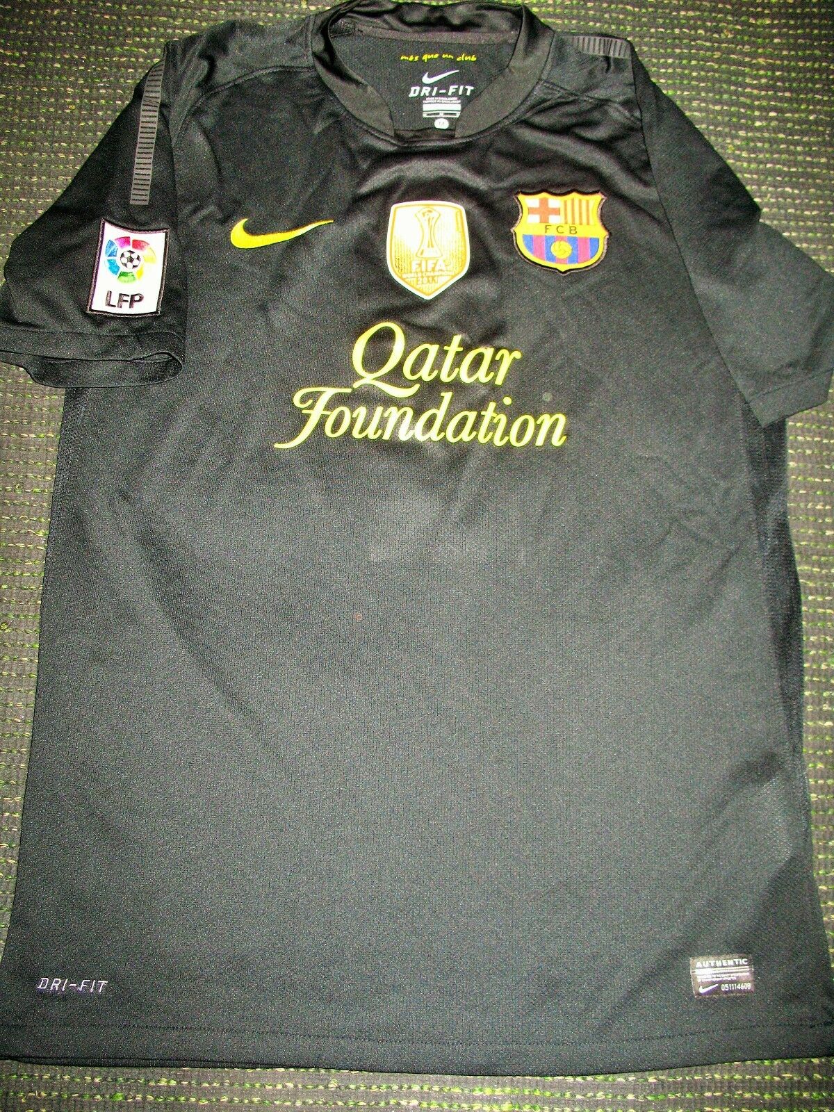 Pique Barcelona 2011 2012 Black Jersey Shirt Camiseta Trikot - foreversoccerjerseys