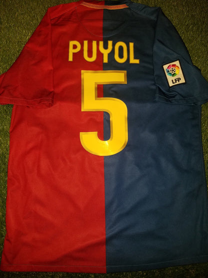 Puyol Barcelona TREBLE 2008 2009 Jersey Shirt Camiseta M 286784-655 foreversoccerjerseys