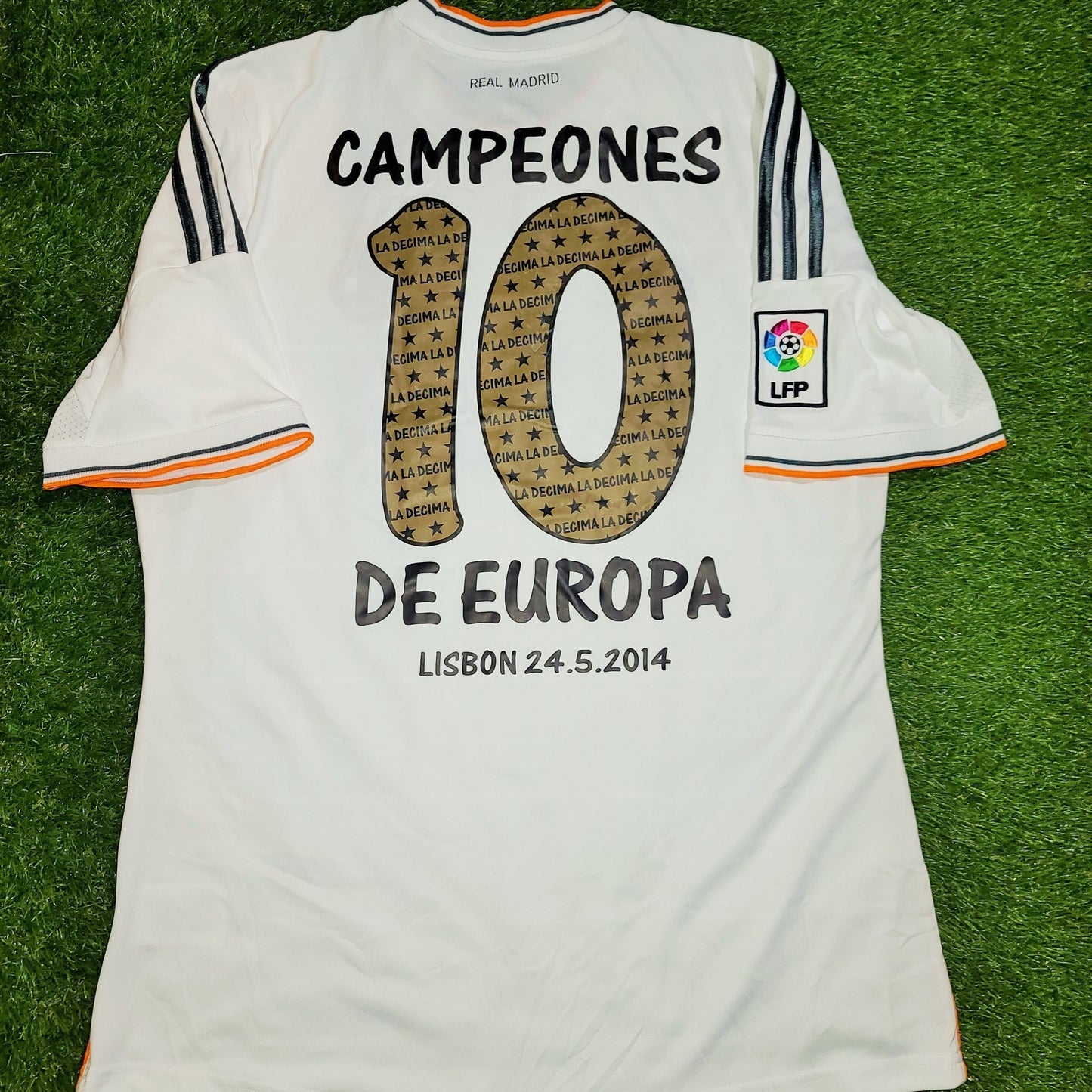 Real Madrid 2013 2014 UEFA CHAMPIONS CELEBRATORY Jersey Camiseta Shirt L SKU# Z29356 foreversoccerjerseys