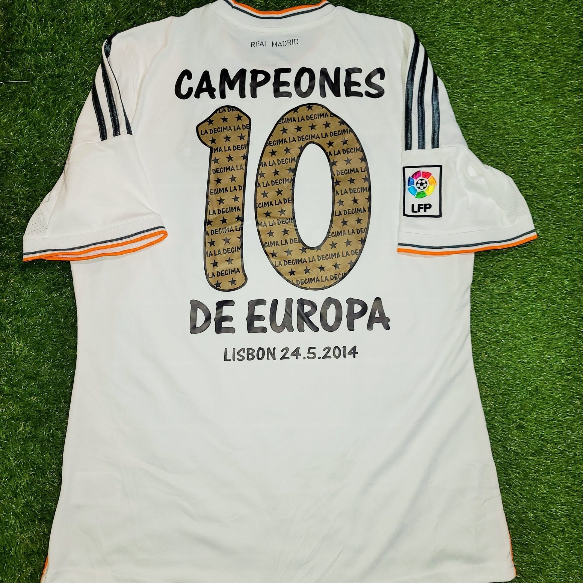 Real Madrid 2013 2014 UEFA CHAMPIONS CELEBRATORY Jersey Camiseta Shirt L SKU# Z29356 foreversoccerjerseys