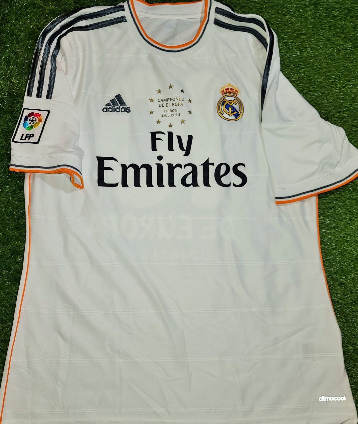Real Madrid 2013 2014 UEFA CHAMPIONS CELEBRATORY Jersey Camiseta Shirt L SKU# Z29356 foreversoccerjerseys
