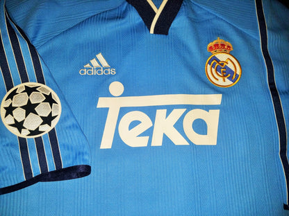 Redondo Real Madrid Blue 1998 1999 Uefa Jersey Shirt Camiseta L foreversoccerjerseys
