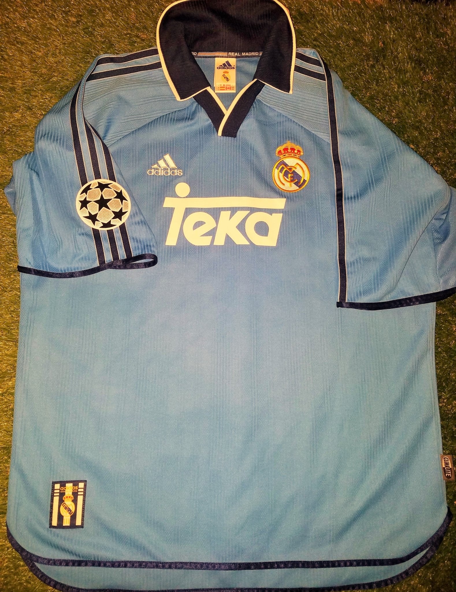 Redondo Real Madrid Blue 1998 1999 Uefa Jersey Shirt Camiseta L foreversoccerjerseys