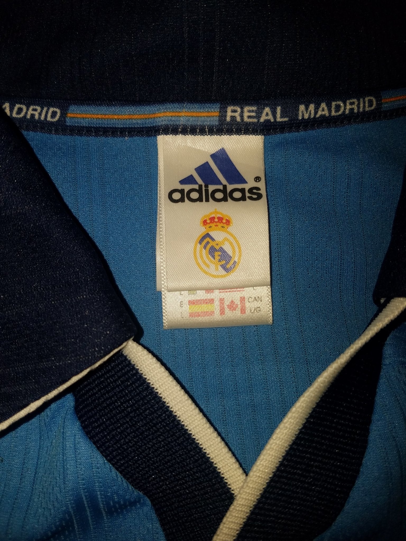 Redondo Real Madrid Blue 1998 1999 Uefa Jersey Shirt Camiseta L foreversoccerjerseys