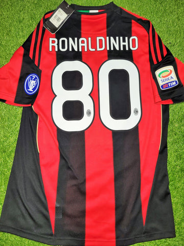 Ronaldinho AC Milan Adidas 2010 2011 Home Soccer Jersey Shirt BNWT M SKU# P96288 Adidas