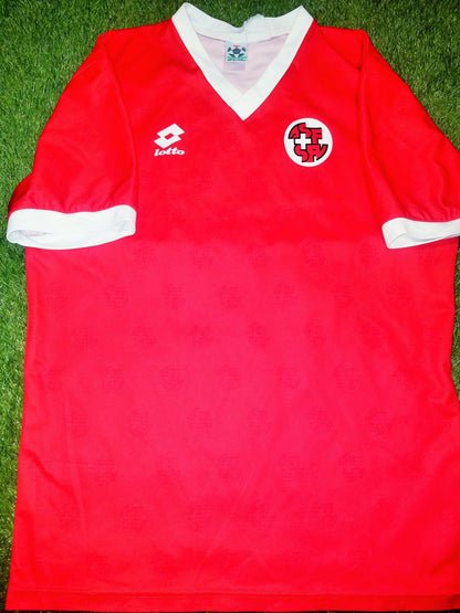 Switzerland Swiss 1994 WORLD CUP Lotto Jersey Maglia Shirt L foreversoccerjerseys