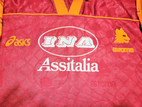Totti As Roma Asics 1995 1996 Home Soccer Jersey Maglia Shirt M Asics