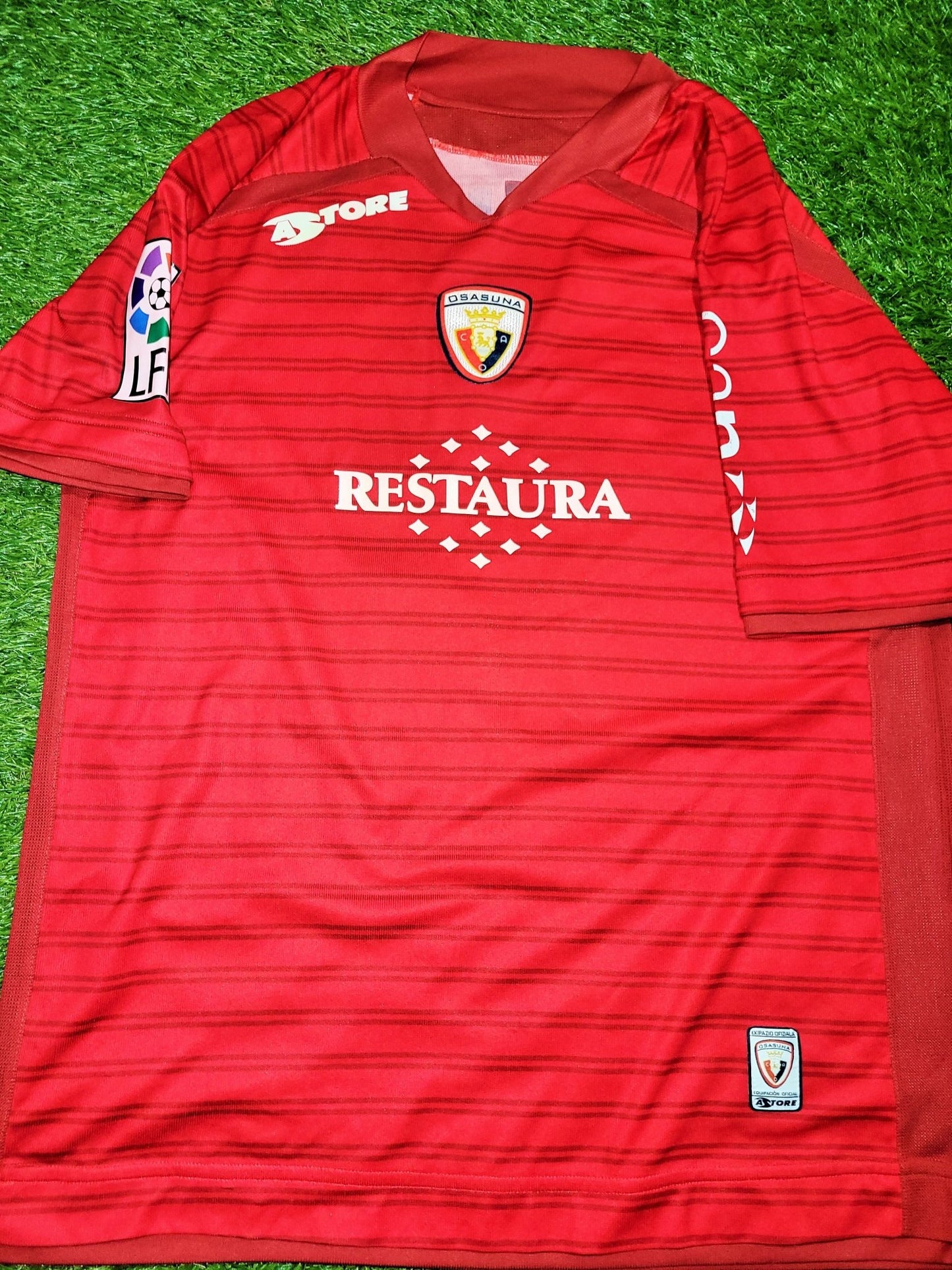 Vela Osasuna Astore 2007 2008 Home Soccer Jersey Shirt L Astore
